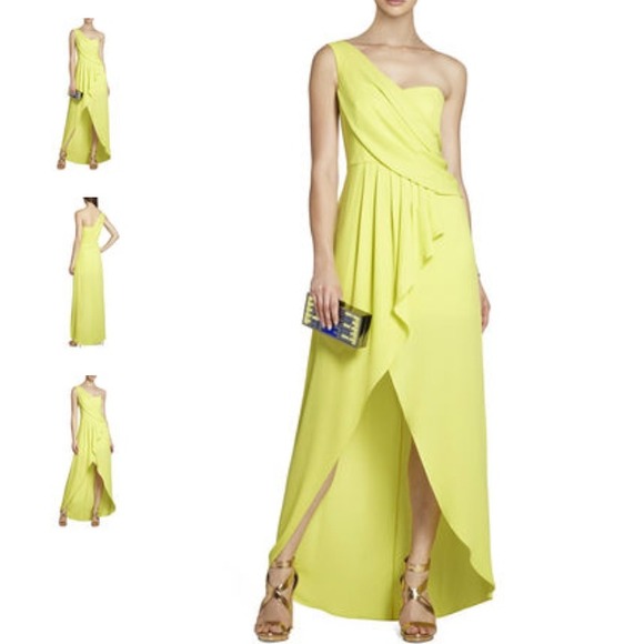 🌟BCBG Kail One Shoulder Dress in "Lemongrass"🌟