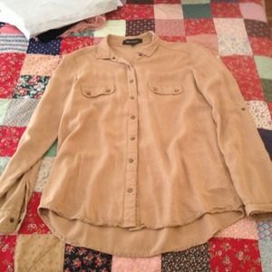 Light brown button up blouse