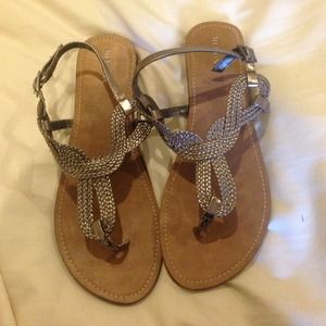 Silver sandals