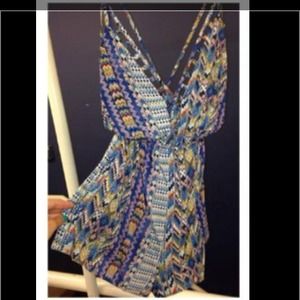 NWT multicolored/print romper M