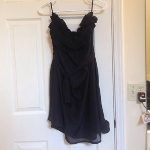 Black ruffle dress