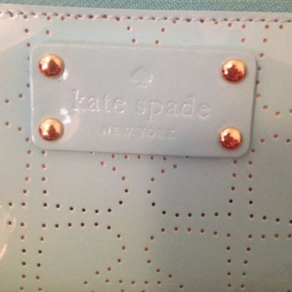 kate spade Clutches & Wallets - Light Blue Kate Spade Patent Leather Wristlet