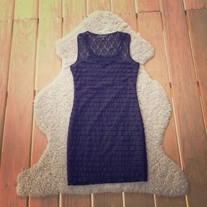 black lace and ruffle dress