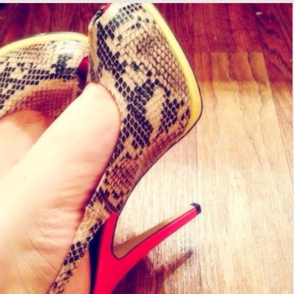 Snakeskin heels and spiked booties bundle!