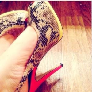 Snakeskin heels and spiked booties bundle!