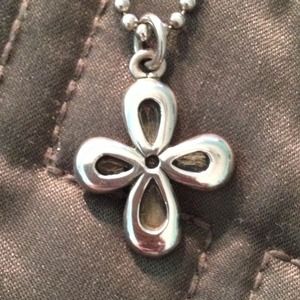 Jeep Collins Sterling Silver Petal Cross Necklace