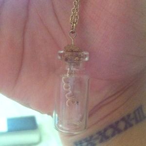 Love in a bottle necklace free with bundle
