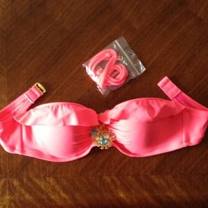 Victoria's Secret swim top. 34b. Hot pink.