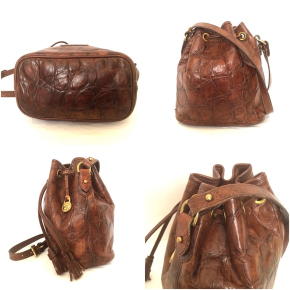 AUTHENTIC DOONEY & BOURKE EMBOSSED LEATHER BAG - Picture 3 of 4