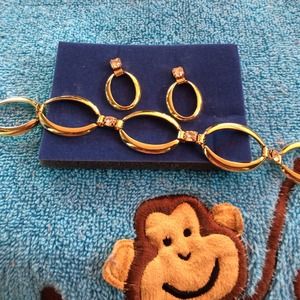 Oval Link Earrings & Bracelet