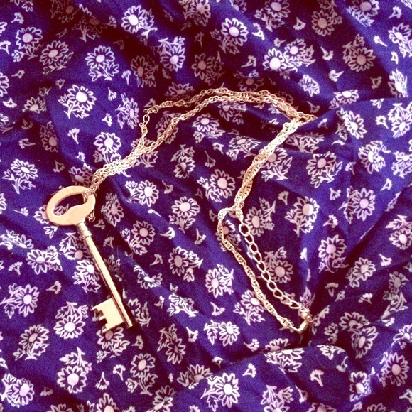 A skeletal key necklace