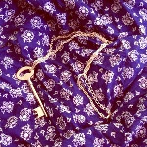 A skeletal key necklace