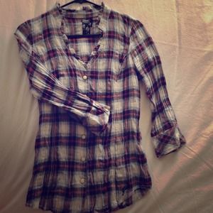Guess flannel v-neck