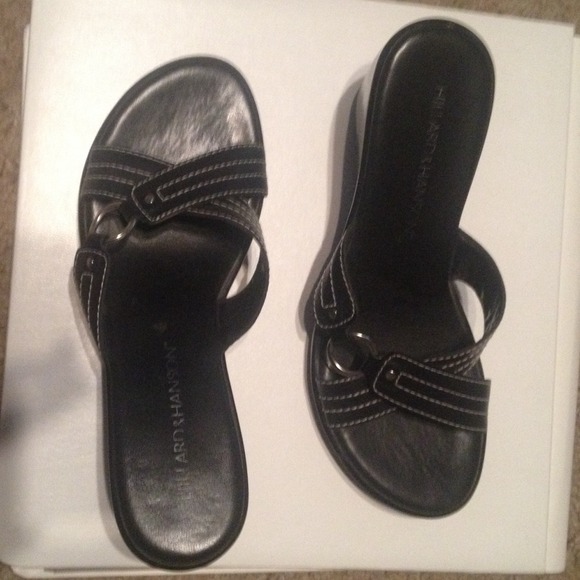 2 inch black summer wedge