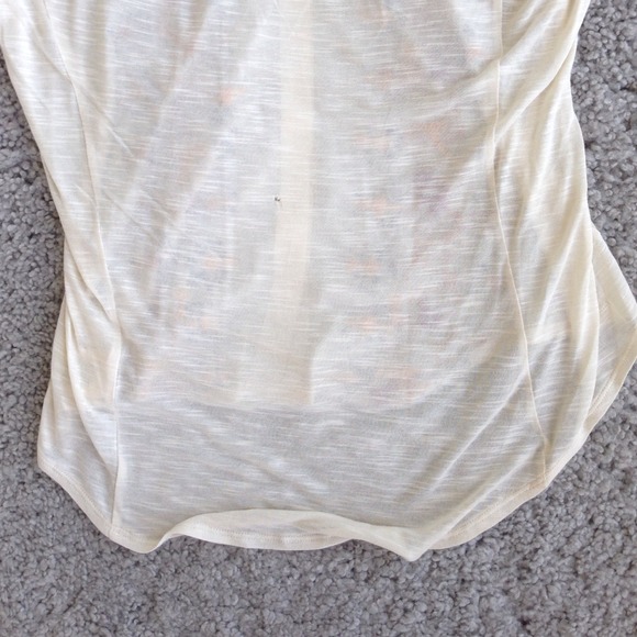 boho white flowery button down - Picture 3 of 4