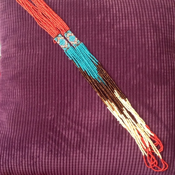 Gorgeous Aztec inspired seed bead necklace