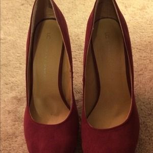 Burgundy Suede Heels (4inch)