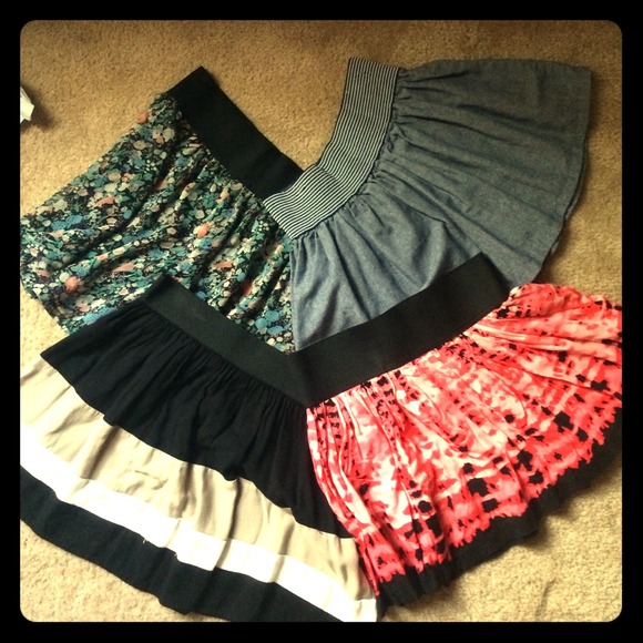 Assorted high waisted skirts