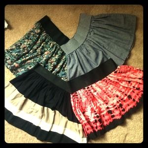 Assorted high waisted skirts