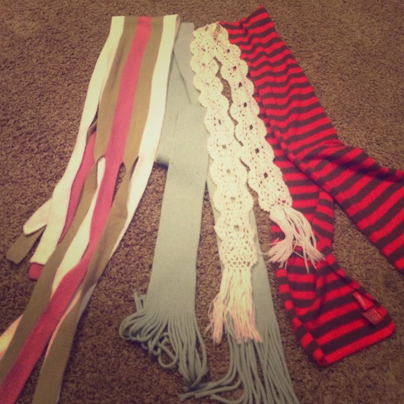 Bundle of scarves cozy warm winter scarf