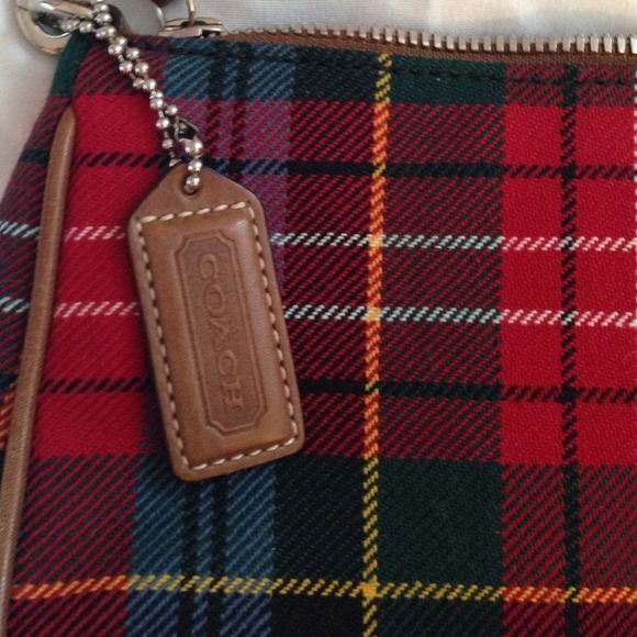 plaid coach wristlets