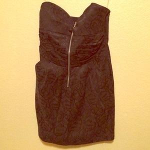 Black strapless dress