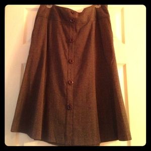 NWT Brown Herringbone Skirt