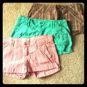 Assorted colored shorts