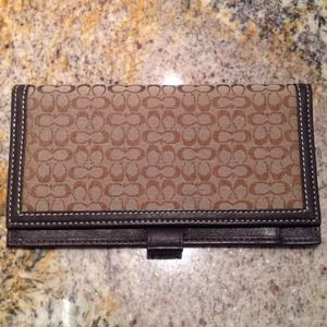 Coach Checkbook Cover