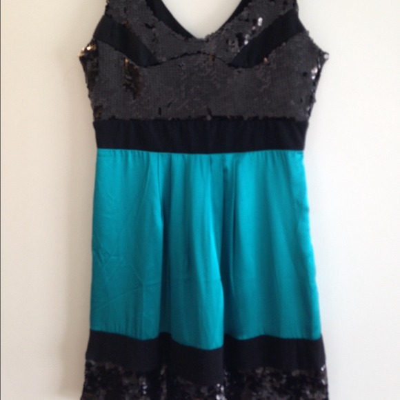 Sequin and 100% Silk Party Dress