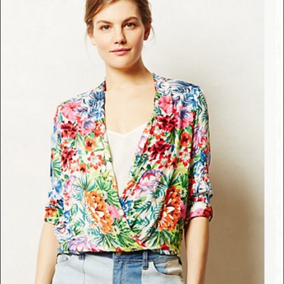 Anthropologie Floral Top