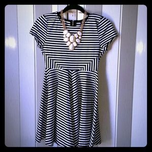 Nasty Gal black & white stripped dress