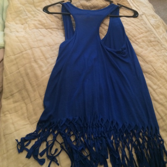 Royal Blue Fringe Tank - Picture 3 of 3