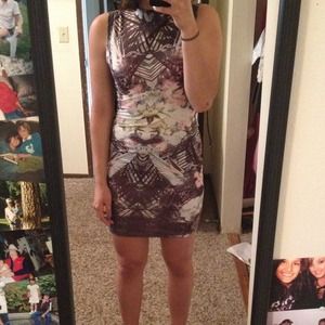 Patterned Bodycon Dress