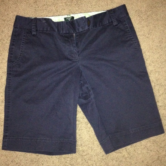 J. Crew City Fit Bermuda Shorts in Navy