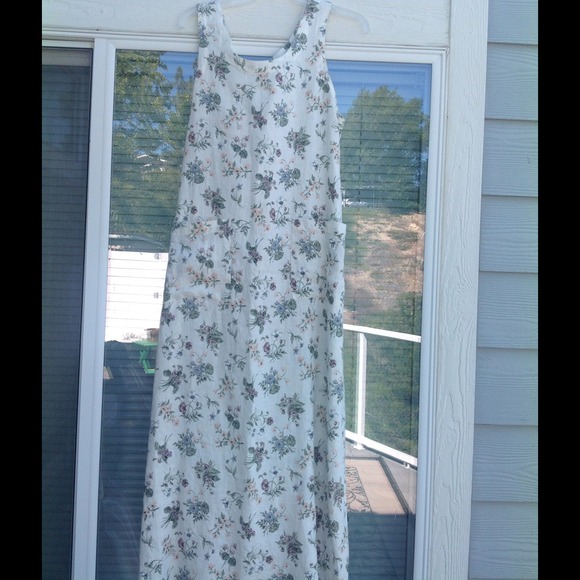 TRADED California threads linen long dress large