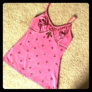 Magenta embellished tank