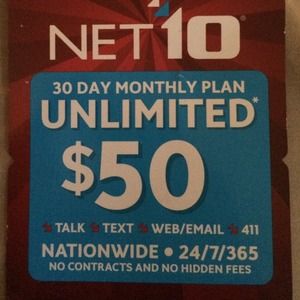 Net 10 unlimited card