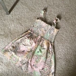 Peach floral babydoll top