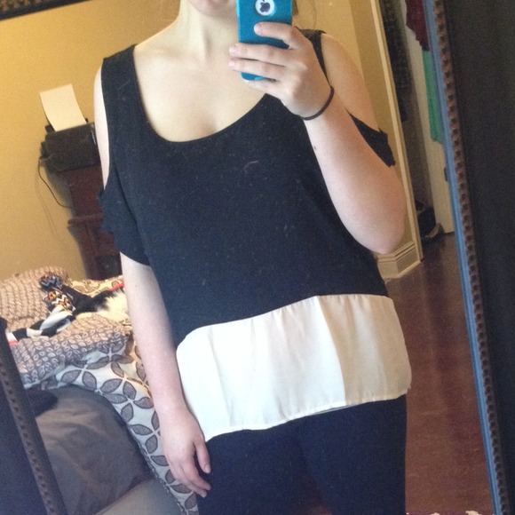 High low color block blouse - Picture 2 of 3