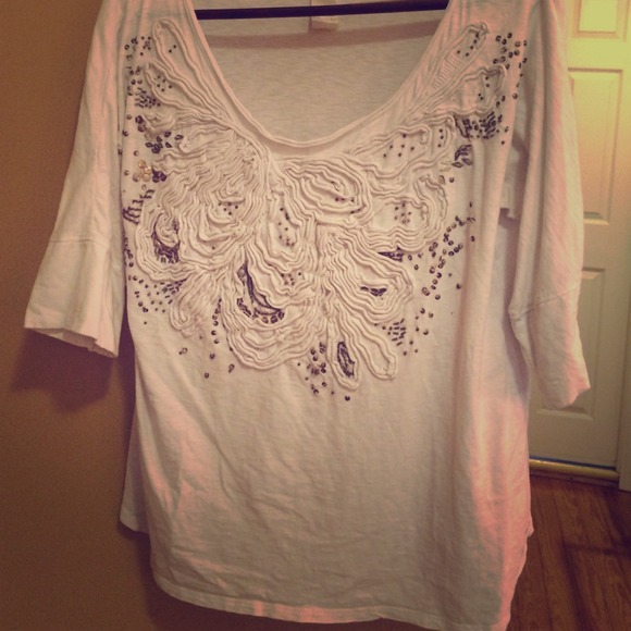 Anthropologie Quarter Sleeved Top - Size Medium - Picture 2 of 3