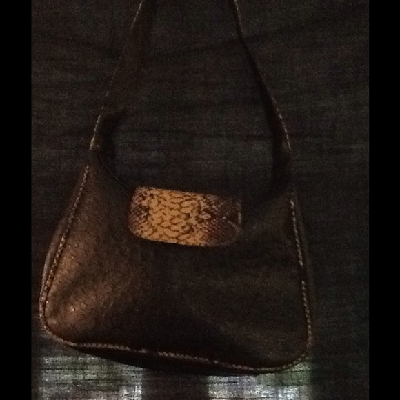 Snakeskin /Leather Handbag - Picture 2 of 3