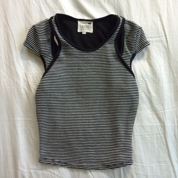 🎀TRADED🎀 LA Hearts Crop Top - Picture 1 of 2
