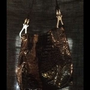 Black Silver Hook Handbag