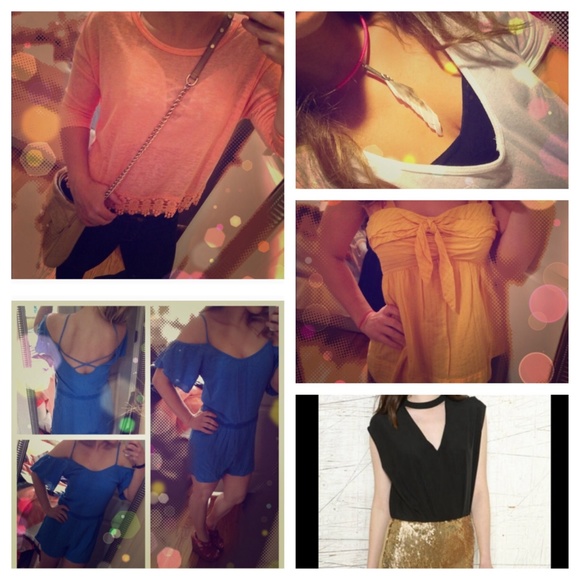 Tops - Bundle romper MBMJ feather top dress uo