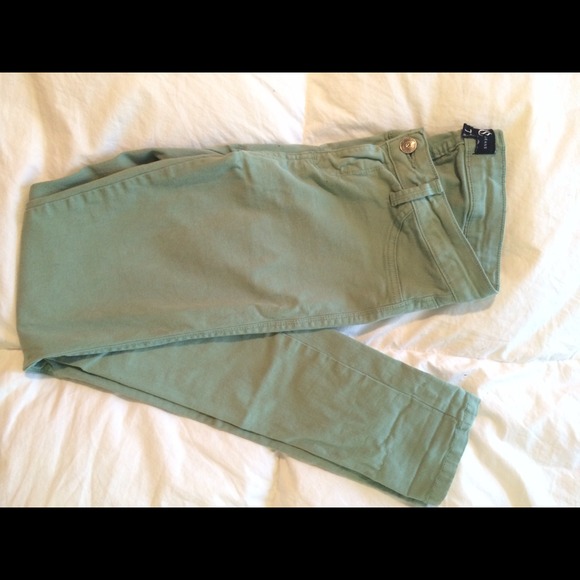 Mint Green Skinny Pants (Stretchy)