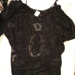 Off the shoulder Christian audigier top