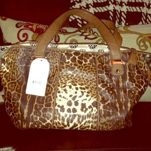 Jessica Simpson brown leopard bag