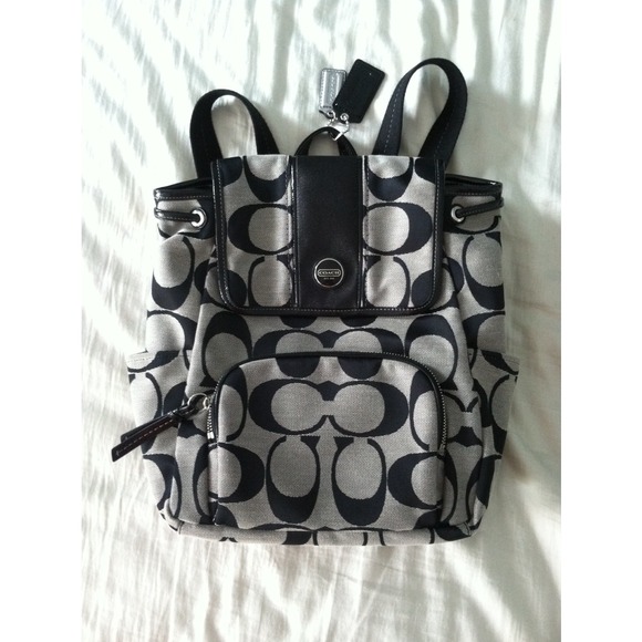 Coach Accessories - Black Grey Coach backpack