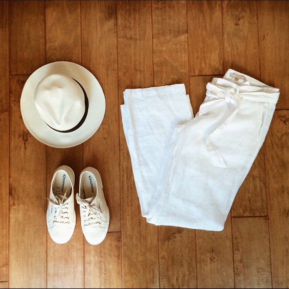 Banana Republic Pants - White Linen Pants